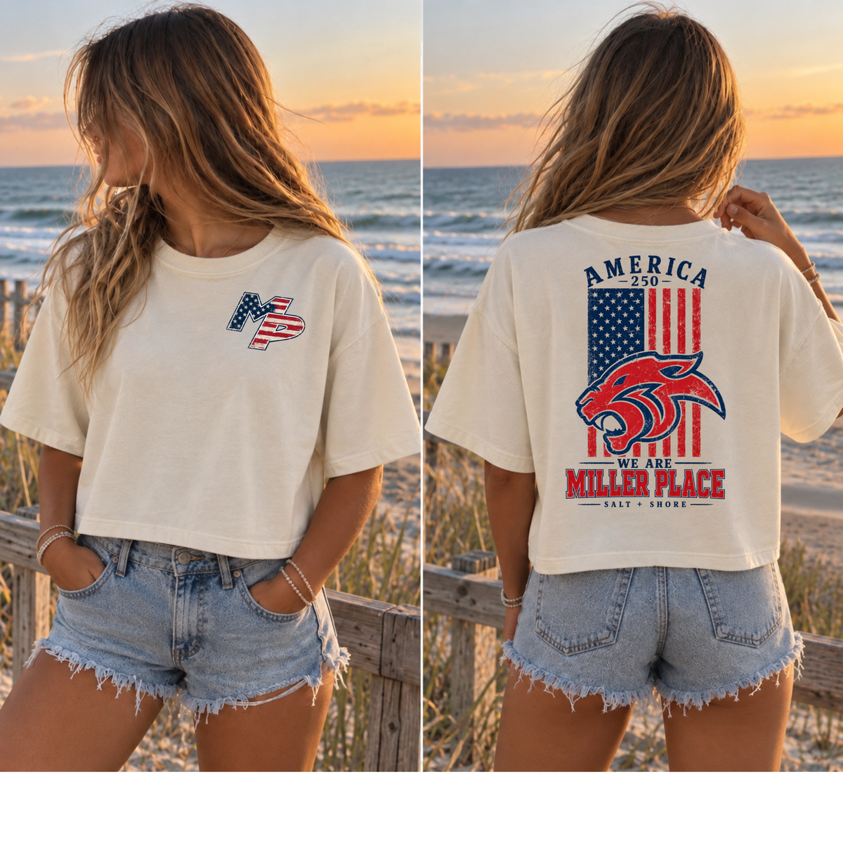 America 250: We Are Miller Place – Premium Garment-Dyed – Bone | Miller Place | Salt + Shore