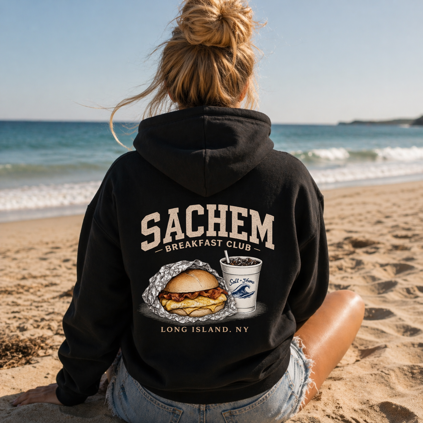 Sachem Breakfast Club – Classic Cotton – Black | Sachem North Football | Salt + Shore