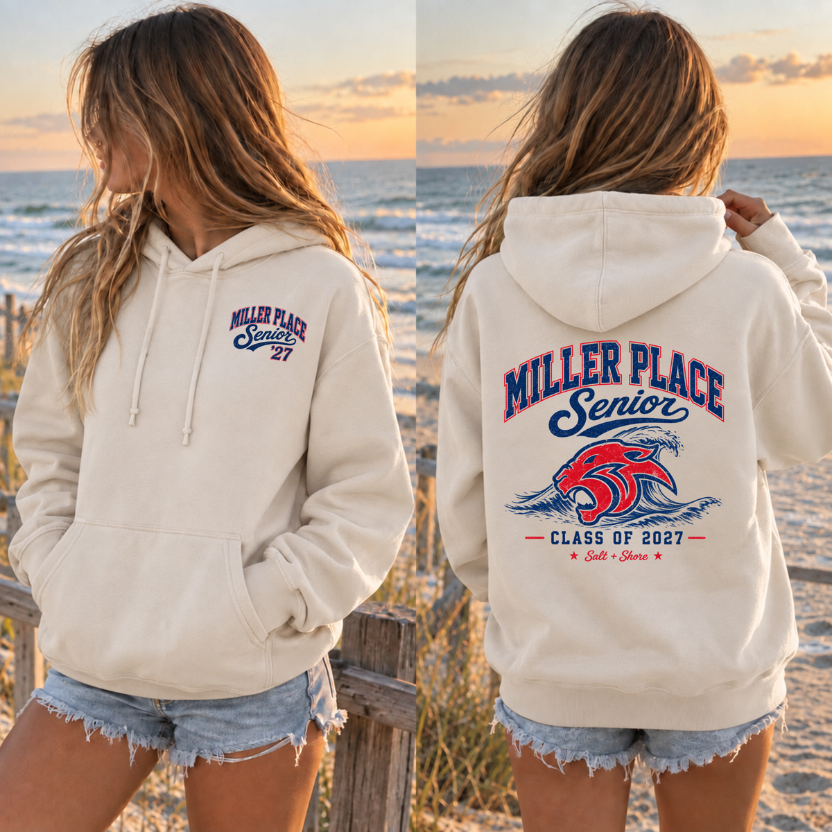 Miller Place Senior ‘27 – Premium Garment-Dyed – Bone | Miller Place | Salt + Shore