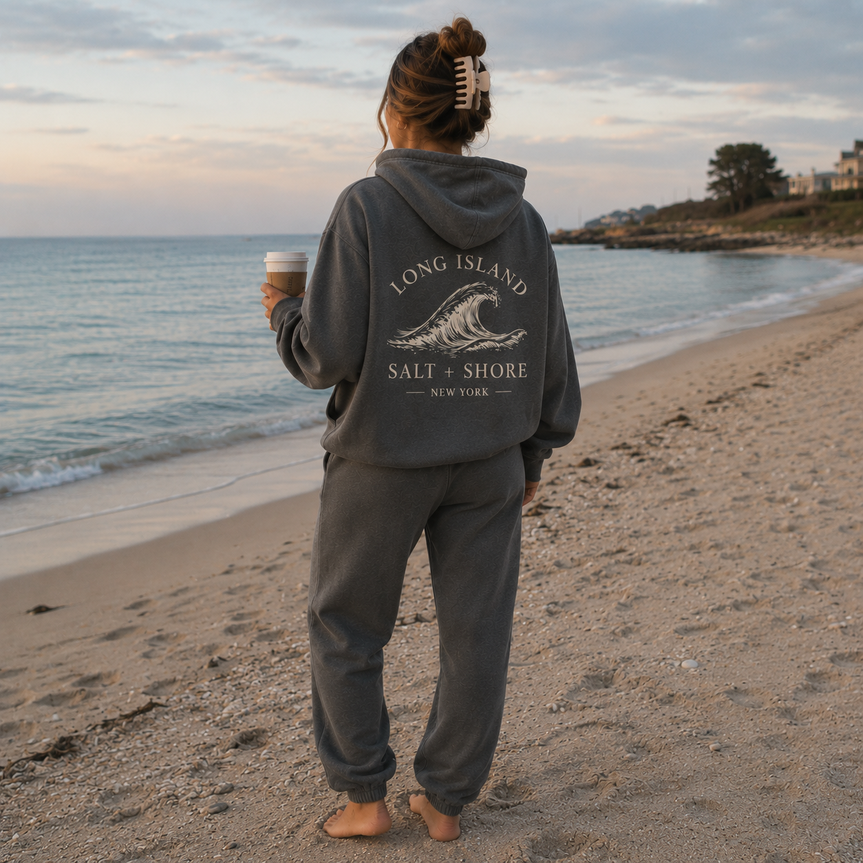 Salt + Shore Lounge Set – Premium Garment-Dyed – Washed Charcoal | Salt + Shore