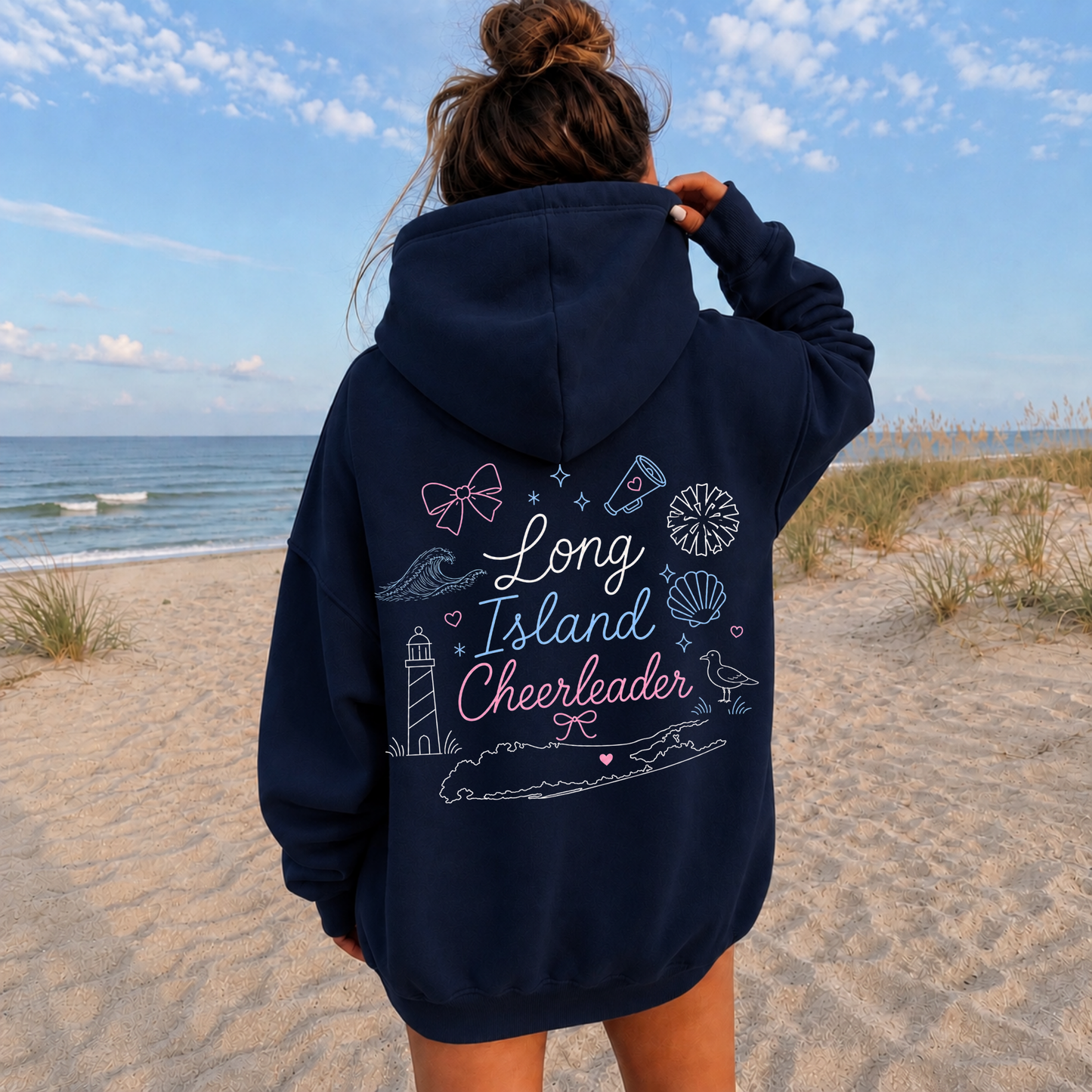 Long Island Cheerleader – Classic Cotton – Navy | North Babylon Cheer | Salt + Shore