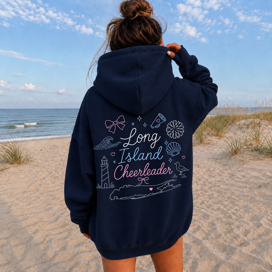Long Island Cheerleader – Classic Cotton – Navy | North Babylon Cheer | Salt + Shore
