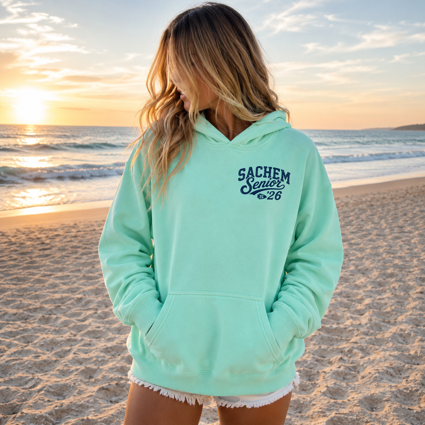 Sachem Senior – Premium Garment-Dyed – Coastal Mint | Sachem North Football | Salt + Shore