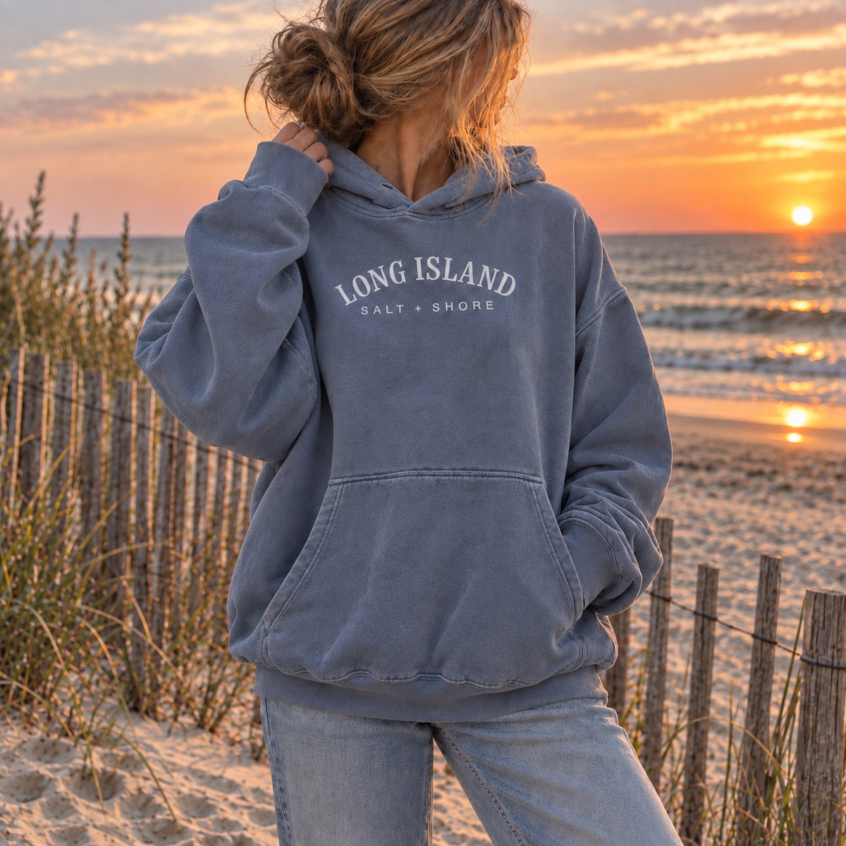 Long Island Coastal Vintage Embroidered – Washed Harbor Blue | Salt + Shore