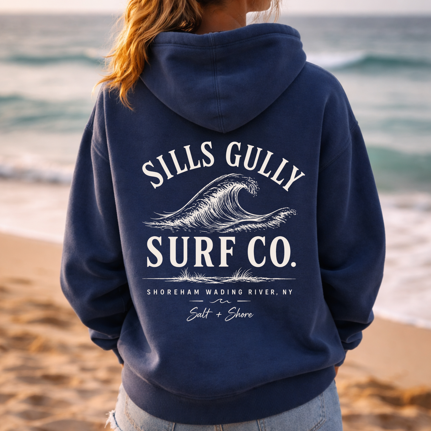 Sills Gully Surf Co. – Classic Cotton – Navy | SWR Varsity Cheer | Salt + Shore
