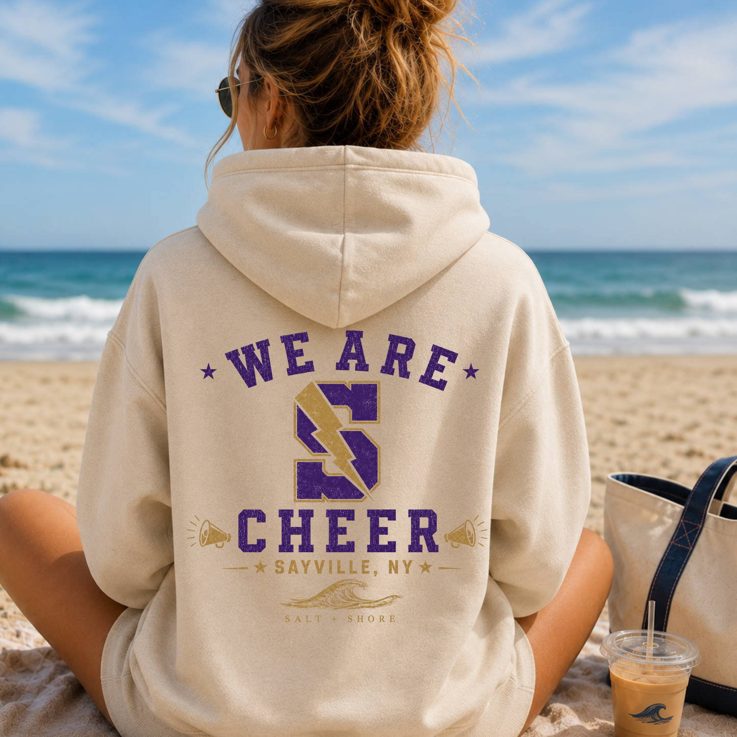 Sayville Cheer Varsity – Classic Cotton – Sand | Sayville Cheer | Salt + Shore