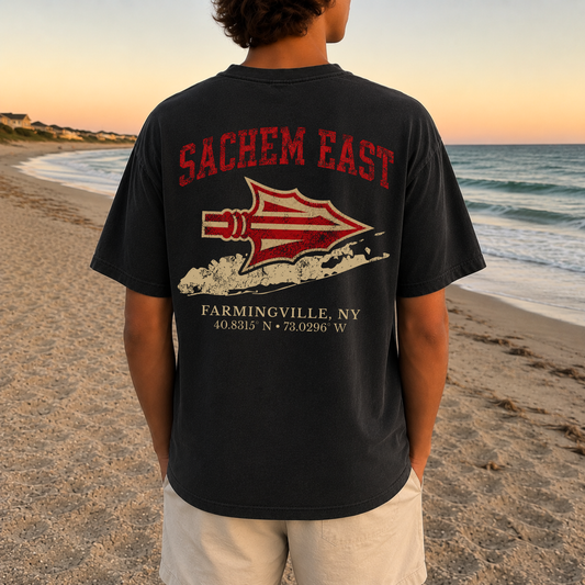 Sachem East – Premium Garment-Dyed – Washed Black | Sachem East Football | Salt + Shore