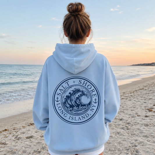 Locals Wave – Premium Garment-Dyed – Coastal Sky | Salt + Shore