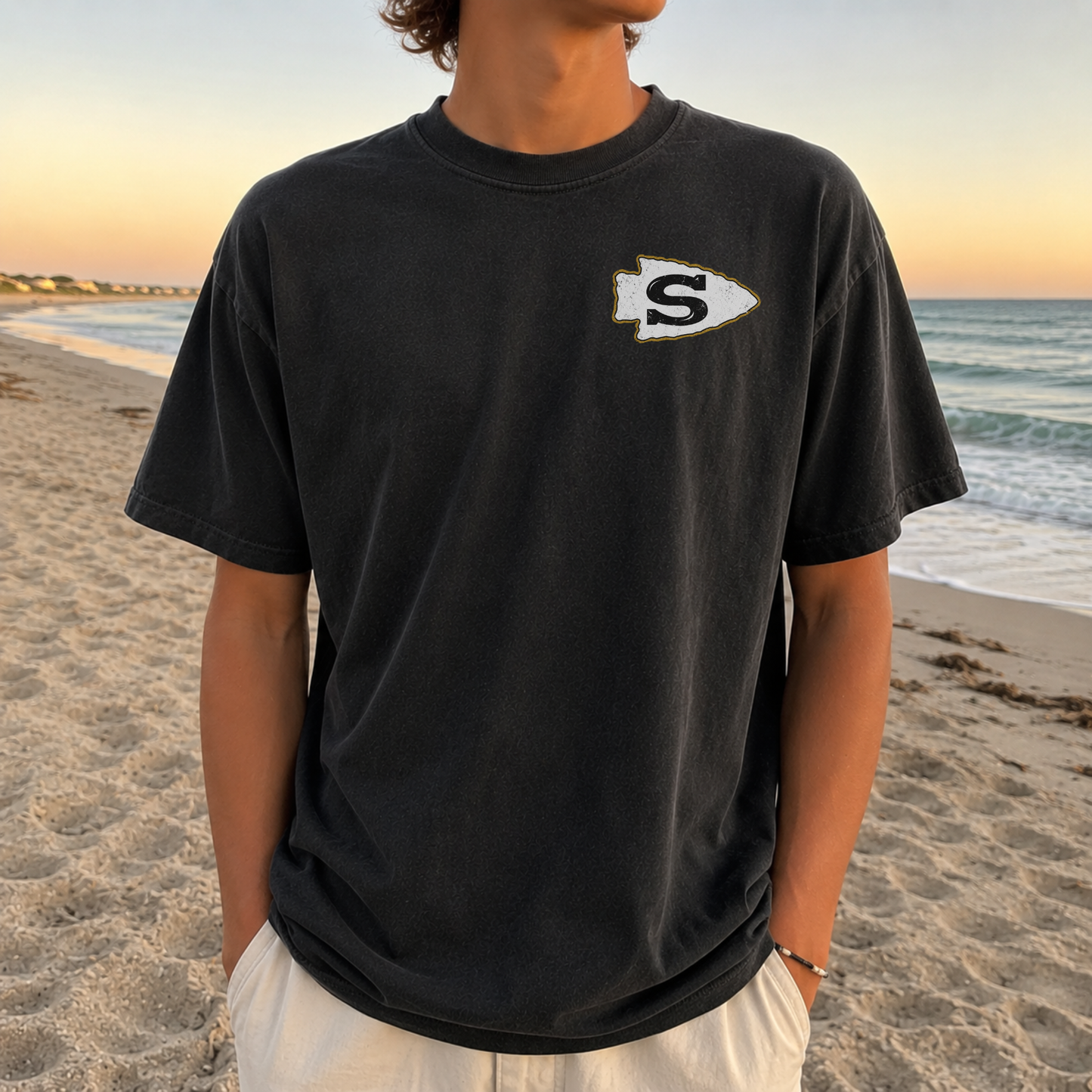We Are Sachem – Premium Garment-Dyed – Washed Black | Sachem North Football | Salt + Shore
