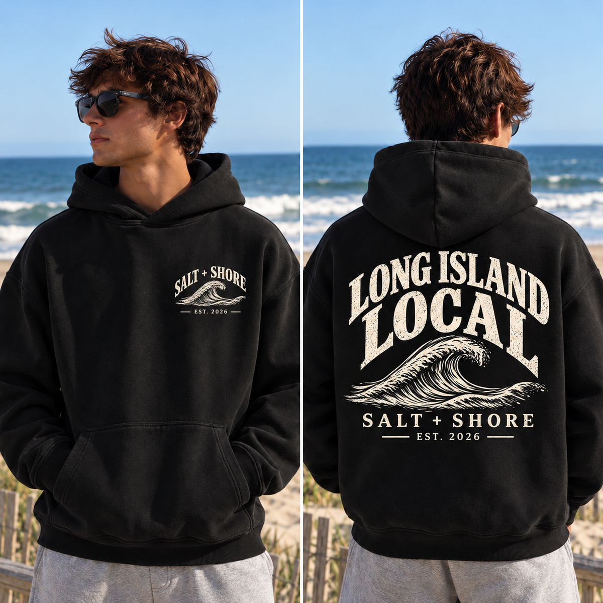 Long Island Local – Premium Garment-Dyed – Washed Black | Salt + Shore