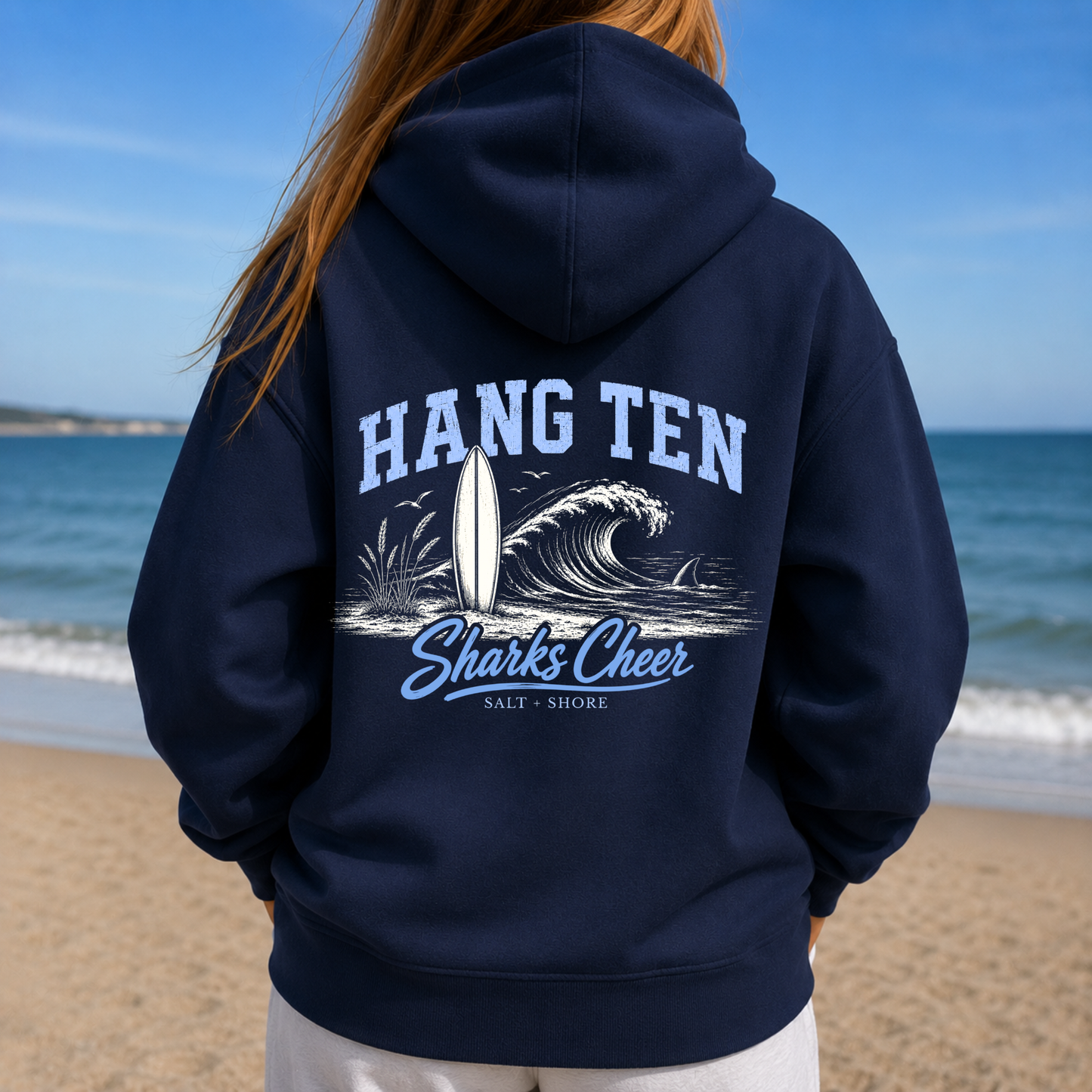 Sharks Cheer: Hang Ten – Classic Cotton – Navy | Sharks Cheer | Salt + Shore