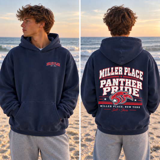 Miller Place Panthers Pride – Premium Garment-Dyed – Washed Navy | Miller Place | Salt + Shore