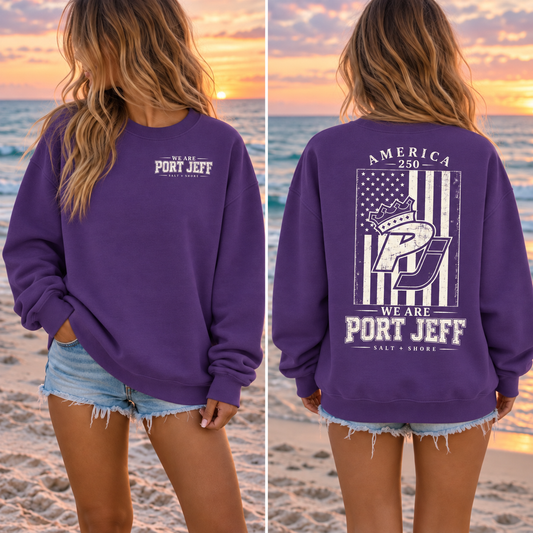 American 250: We Are Port Jeff  – Classic Cotton – Royal Tide | Port Jeff | Salt + Shore