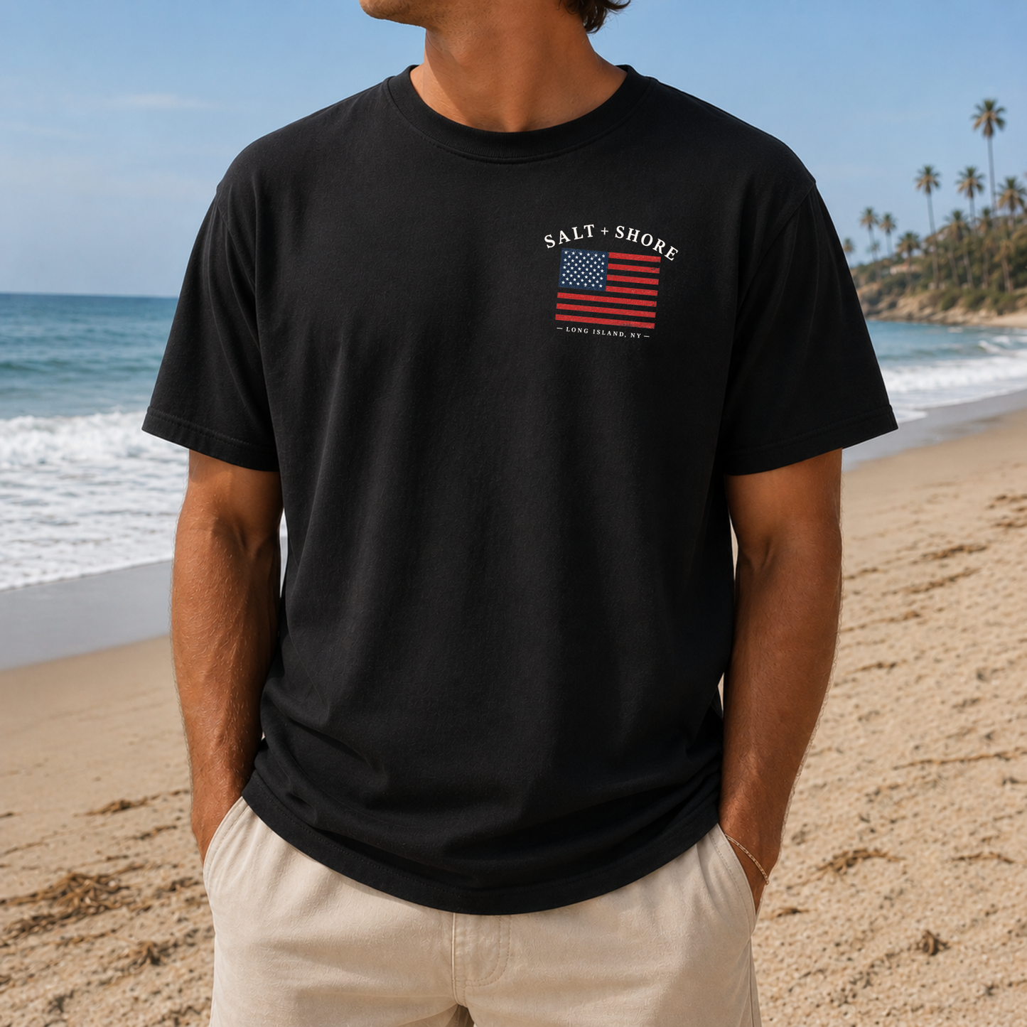 Long Island USA – Premium Garment-Dyed – Washed Black | Salt + Shore