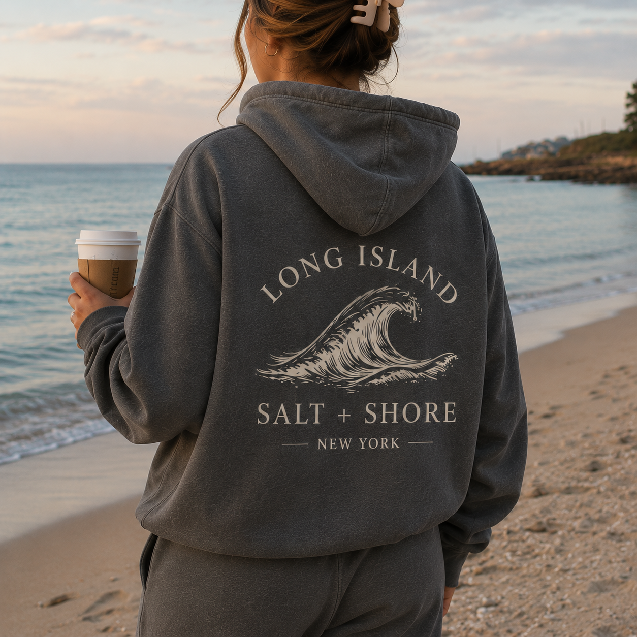 Salt + Shore Lounge Set – Premium Garment-Dyed – Washed Charcoal | Salt + Shore