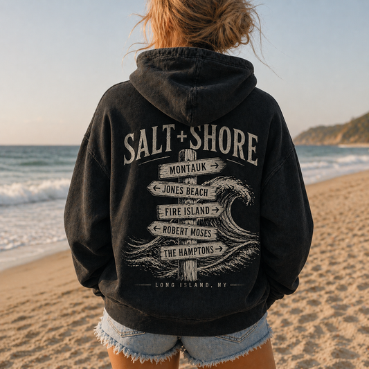 Long Island Wayfinder – Premium Garment-Dyed – Washed Black | Salt + Shore
