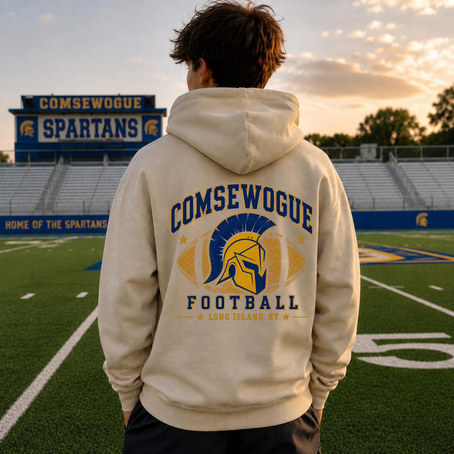 Spartan Football – Classic Cotton – Sand | Comsewogue Football | Salt + Shore