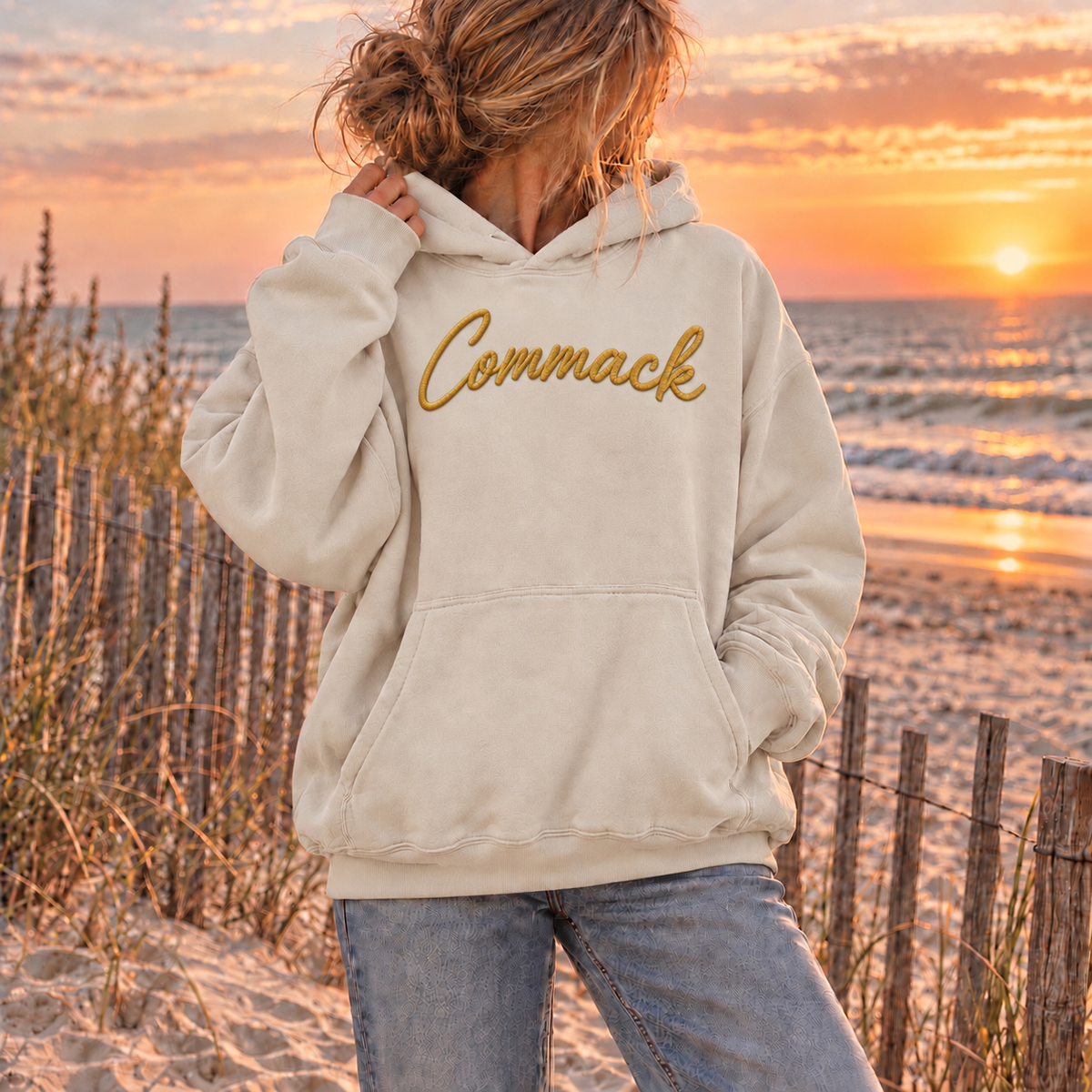 Commack Heavyweight Embroidered - Bone | Commack | Salt + Shore