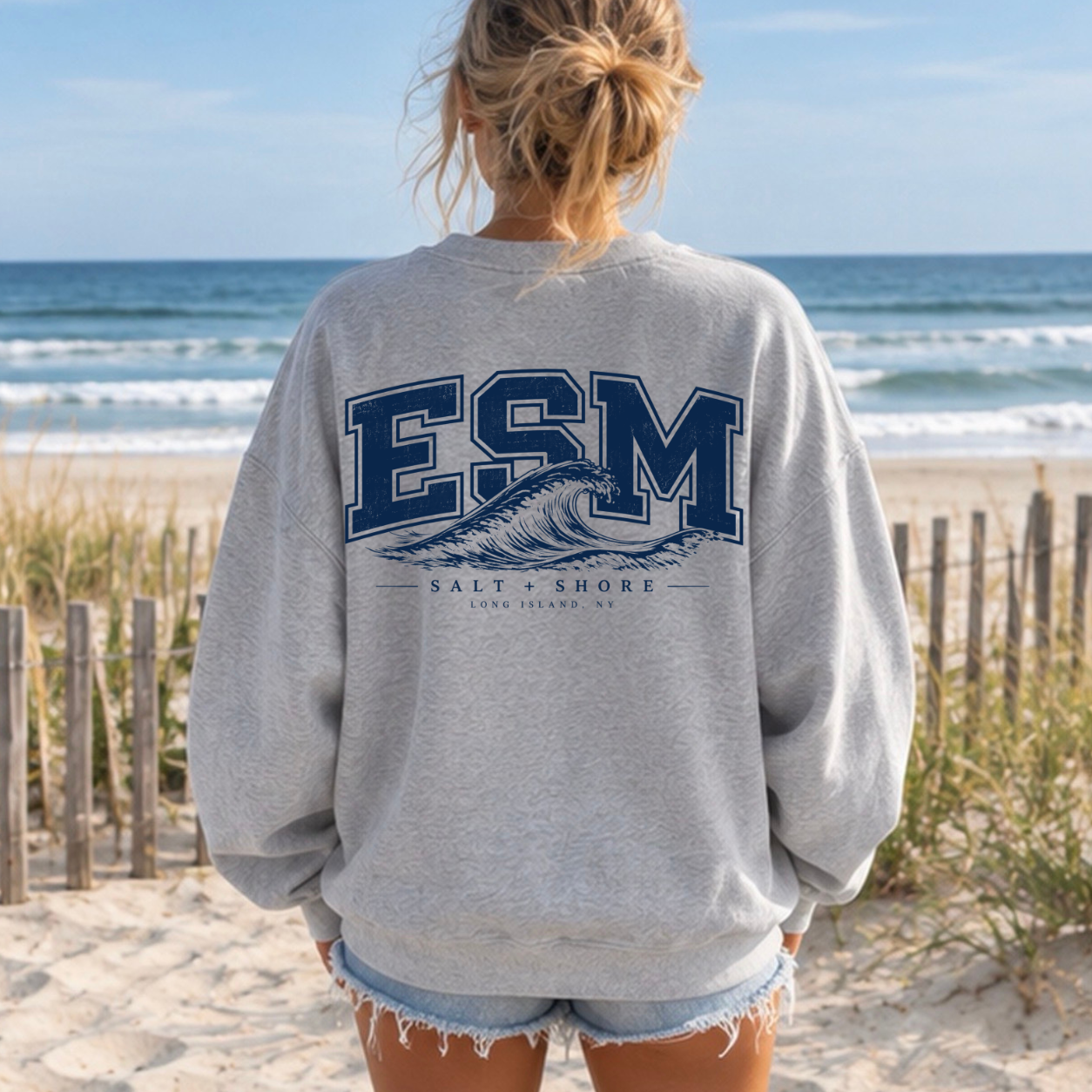 ESM Tide – Classic Cotton – Athletic Gray | ESM Sharks | Salt + Shore