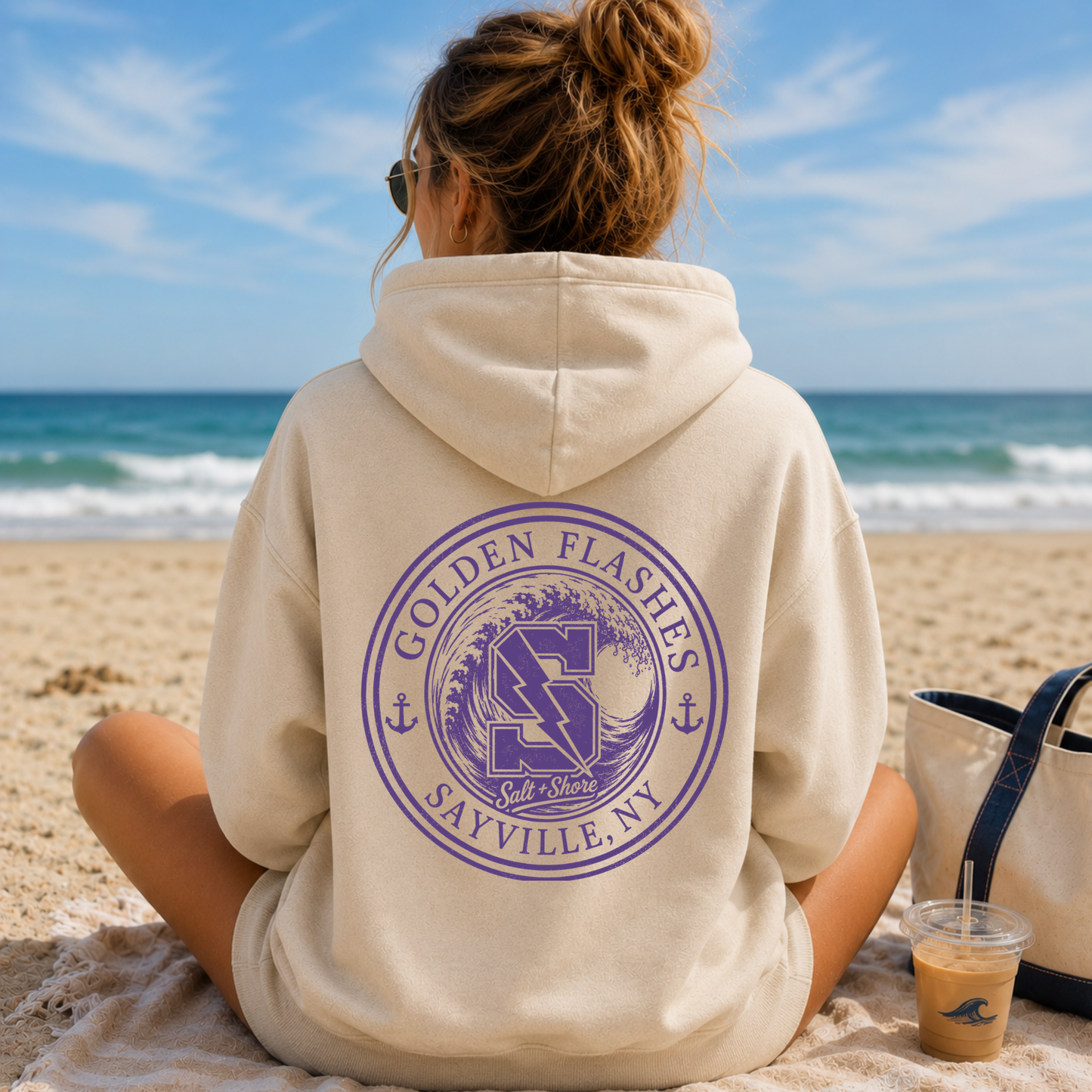 Sayville: Golden Flashes Tide – Classic Cotton – Sand | Sayville Cheer | Salt + Shore