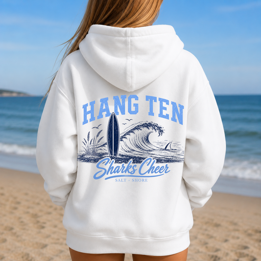 Sharks Cheer: Hang Ten – Classic Cotton – White | Sharks Cheer | Salt + Shore