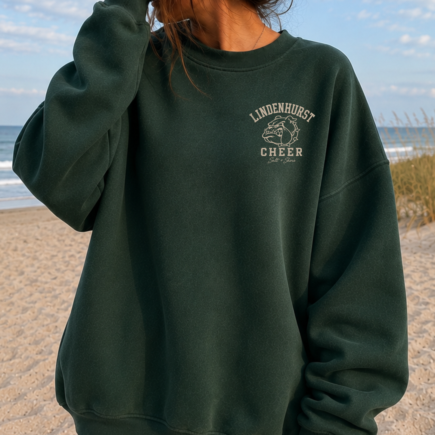 Lindenhurst Bulldogs Cheer – Premium Garment-Dyed – Coastal Pine| Lindenhurst Cheer | Salt + Shore