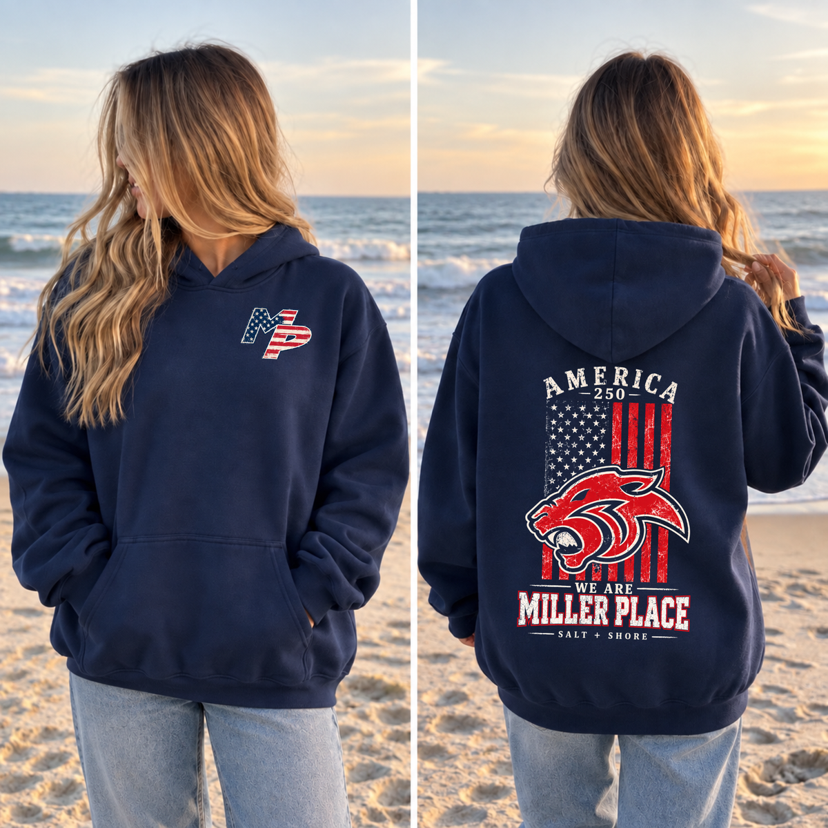 America 250: We Are Miller Place – Classic Cotton – Navy | Miller Place | Salt + Shore