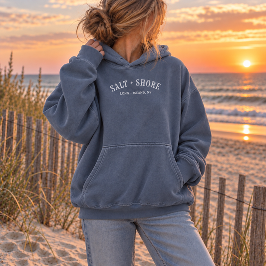 Salt + Shore Coastal Vintage Embroidered – Washed Harbor Blue | Salt + Shore