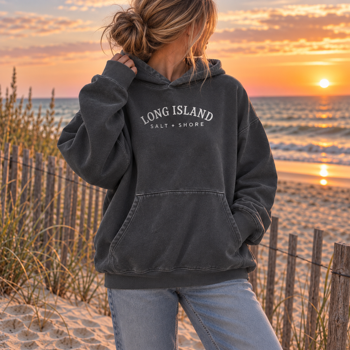 Long Island Coastal Vintage Embroidered – Washed Harbor Black | Salt + Shore