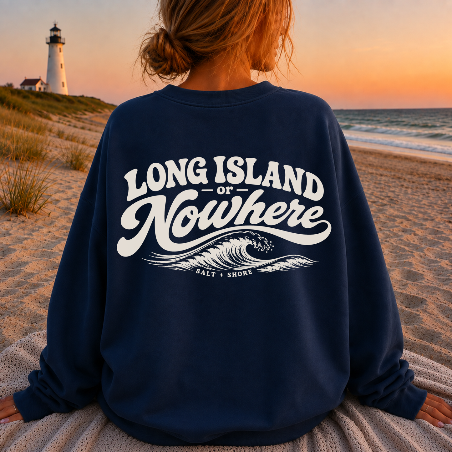 Long Island or Nowhere – Premium Garment-Dyed – Washed Navy | Salt + Shore