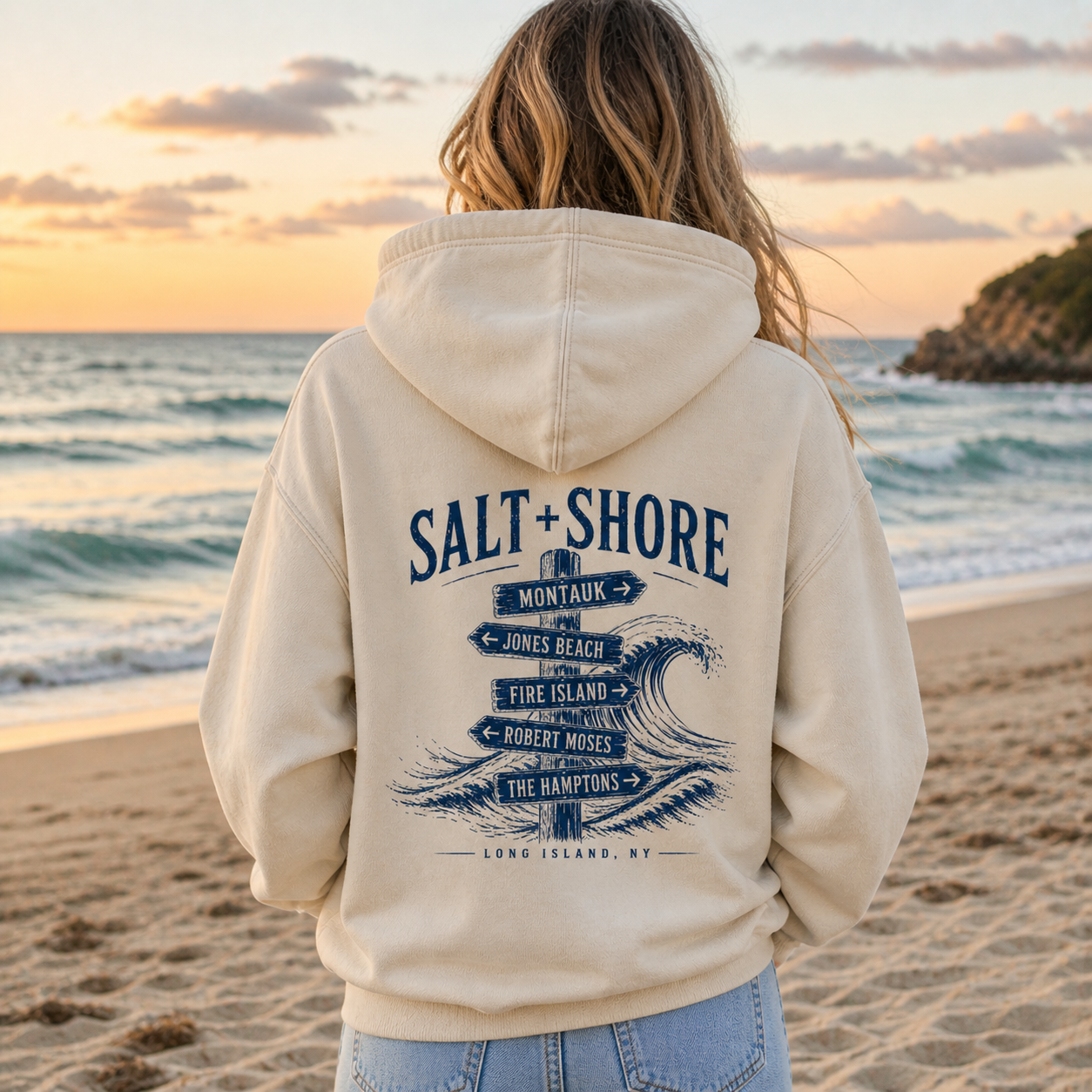 Long Island Wayfinder – Premium Garment-Dyed – Bone | Salt + Shore