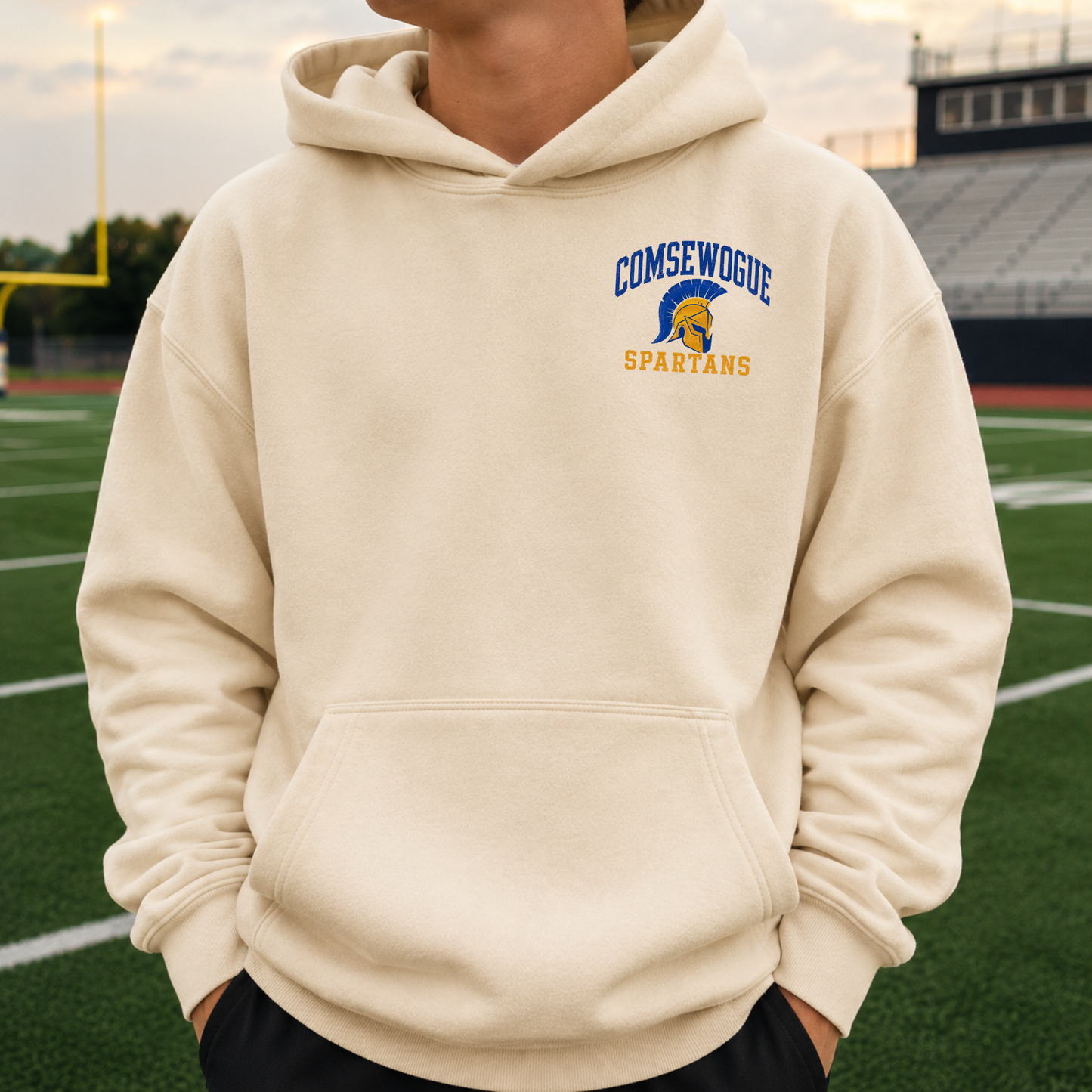 Spartan Varsity – Premium Garment-Dyed – Bone | Comsewogue Football | Salt + Shore