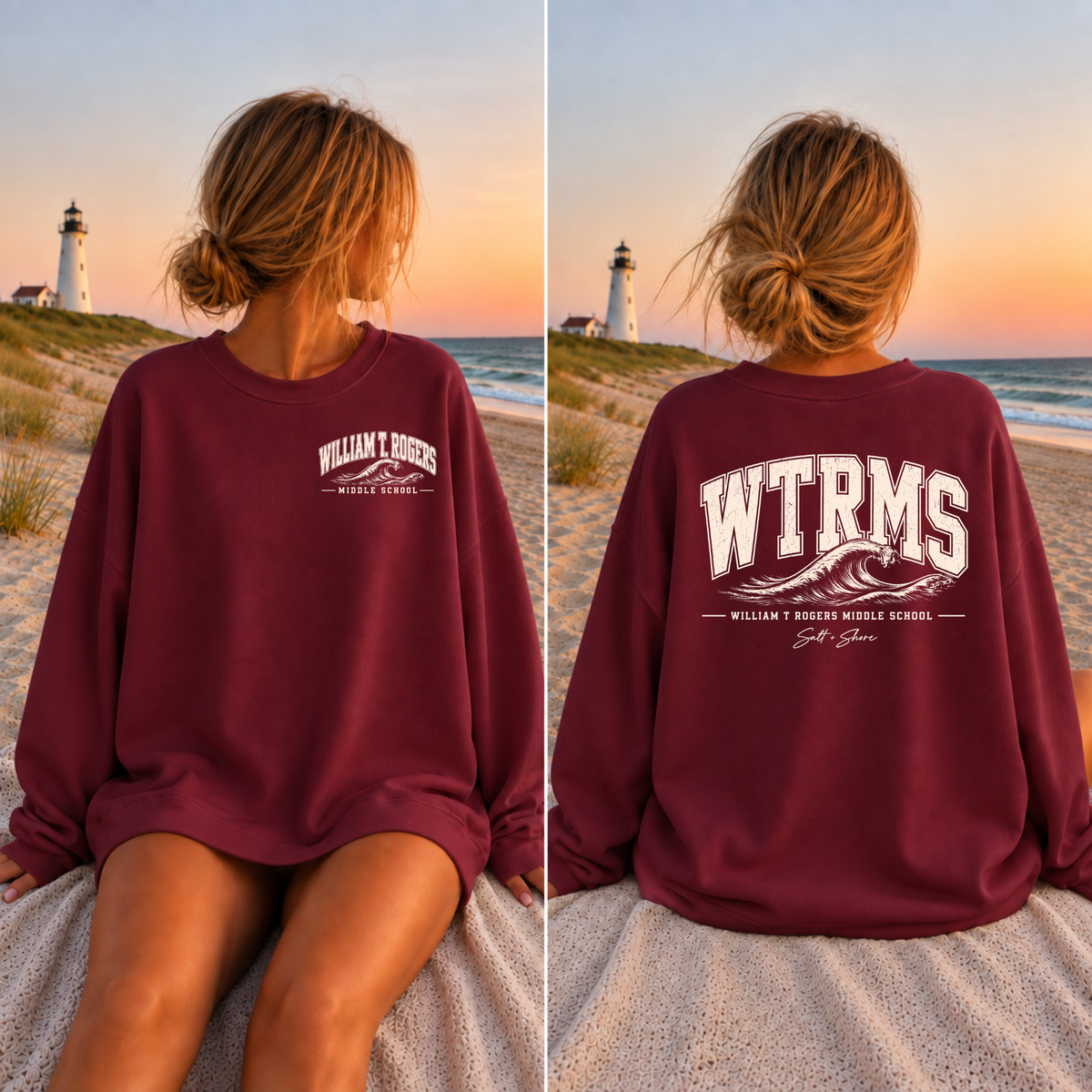 WTRMS Wave – Premium Garment - Harbor Maroon | Kings Park | Salt + Shore