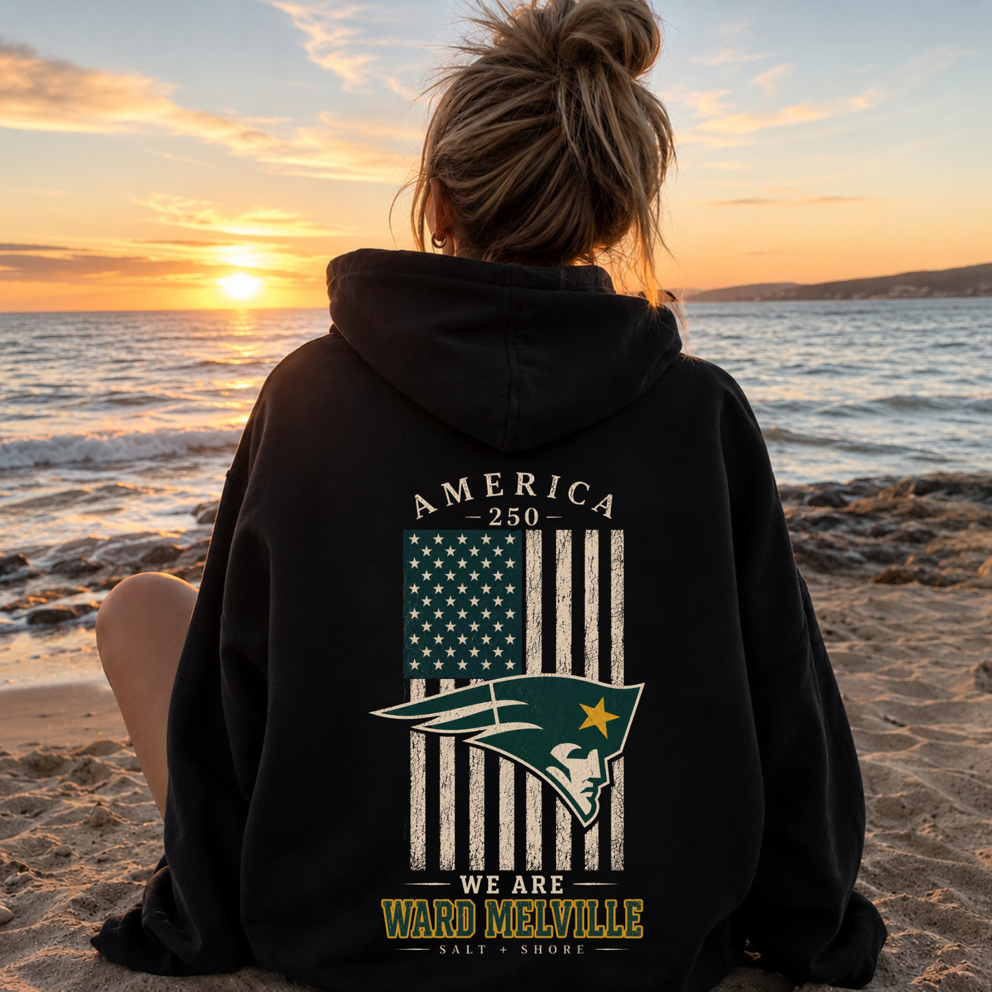 America 250: We Are Ward Melville – Classic Cotton – Black | Ward Melville Cheer | Salt + Shore