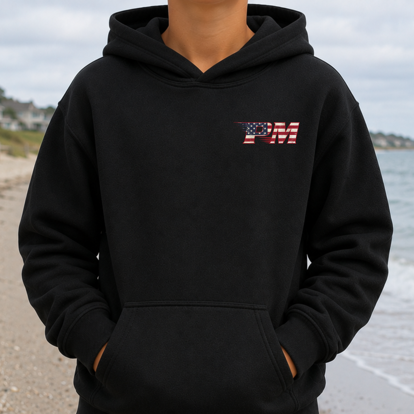 America 250: We Are Pat-Med – YOUTH – Classic Cotton – Black | PM Cheer | Salt + Shore