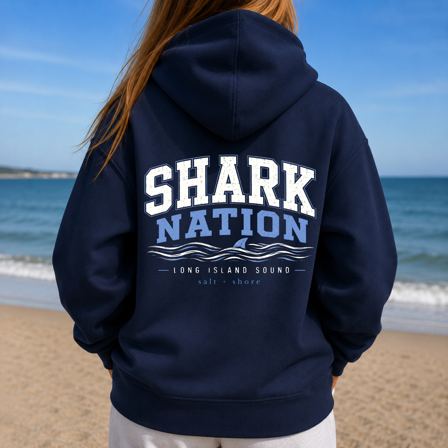 Shark Nation – Zip Up – Navy | Sharks Cheer | Salt + Shore