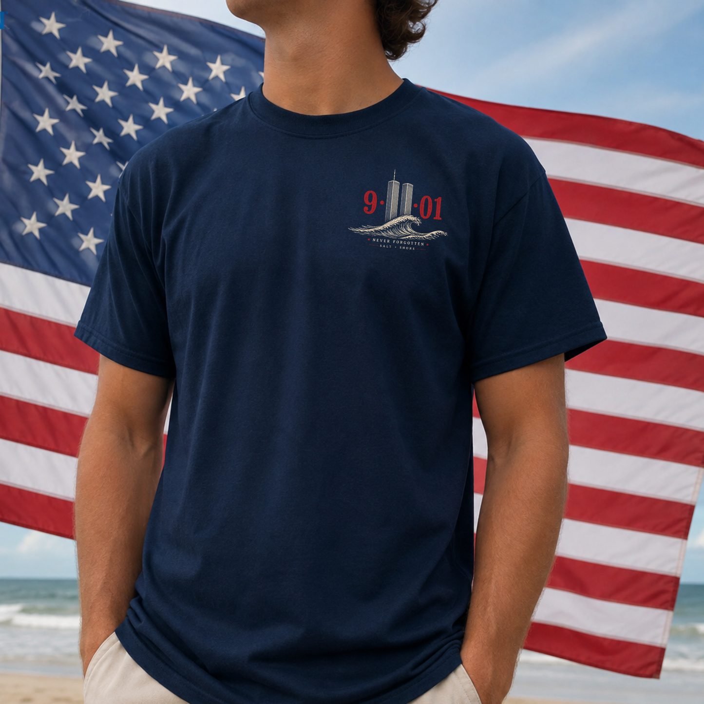 *PRE-ORDER* September 11 • 25th Anniversary Memorial – Classic Cotton – Navy | Salt + Shore