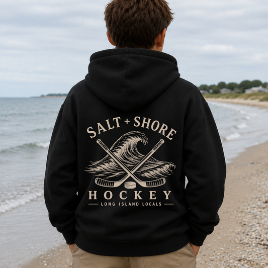 Salt + Shore Hockey - YOUTH – Classic Cotton – Black | Salt + Shore