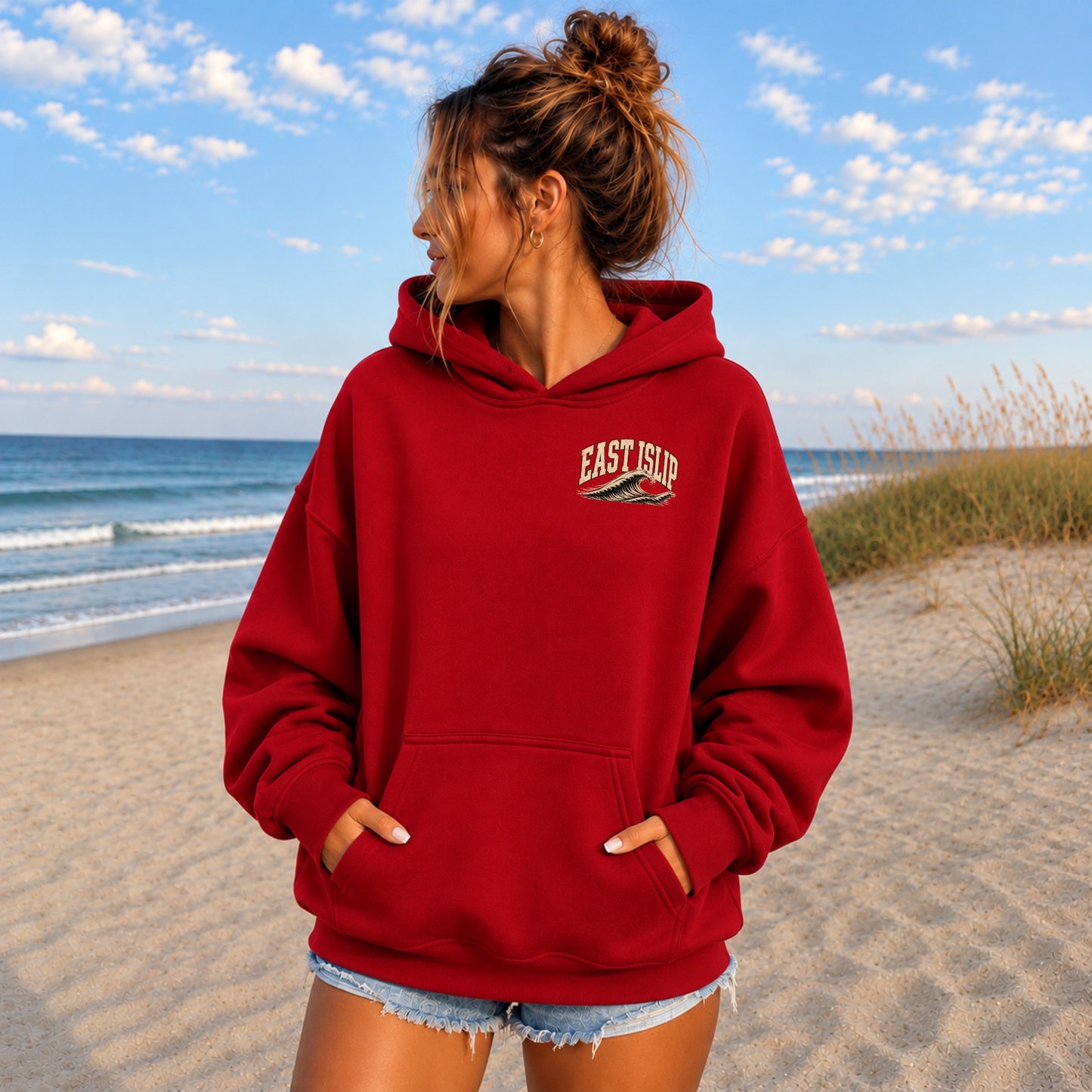 East Islip Surf Co. – Classic Cotton – Sunset Red | East Islip | Salt + Shore