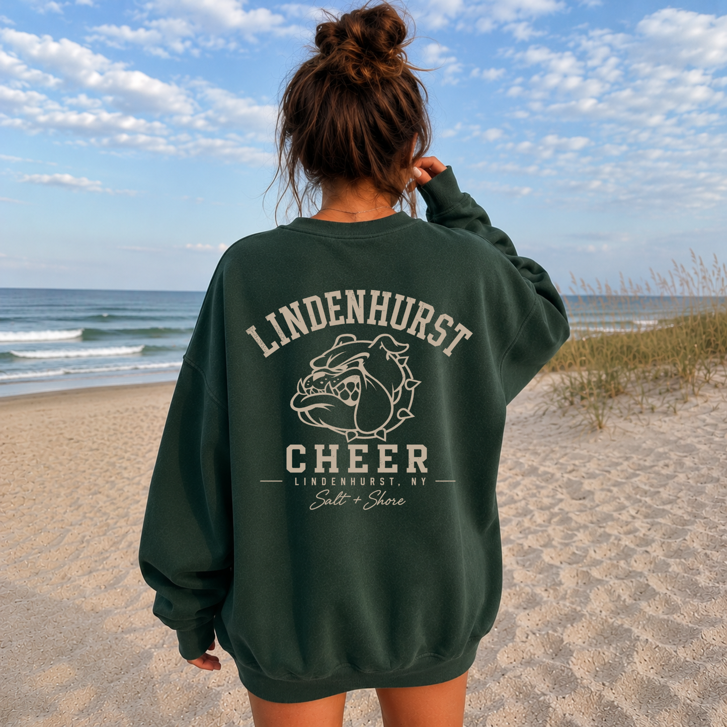 Lindenhurst Bulldogs Cheer – Premium Garment-Dyed – Coastal Pine| Lindenhurst Cheer | Salt + Shore
