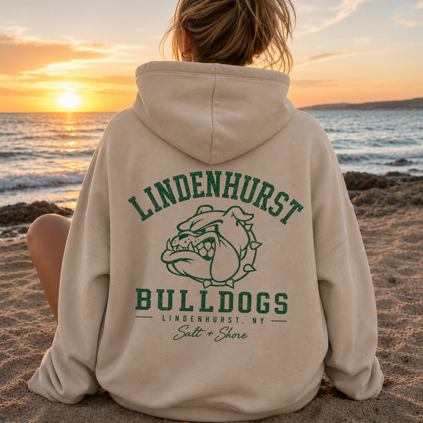 Lindenhurst Bulldogs Heritage – Classic Cotton – Sand | Lindenhurst Cheer | Salt + Shore