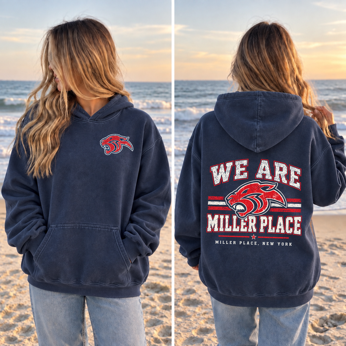 We Are Miller Place – Premium Garment-Dyed – Washed Navy | Miller Place | Salt + Shore