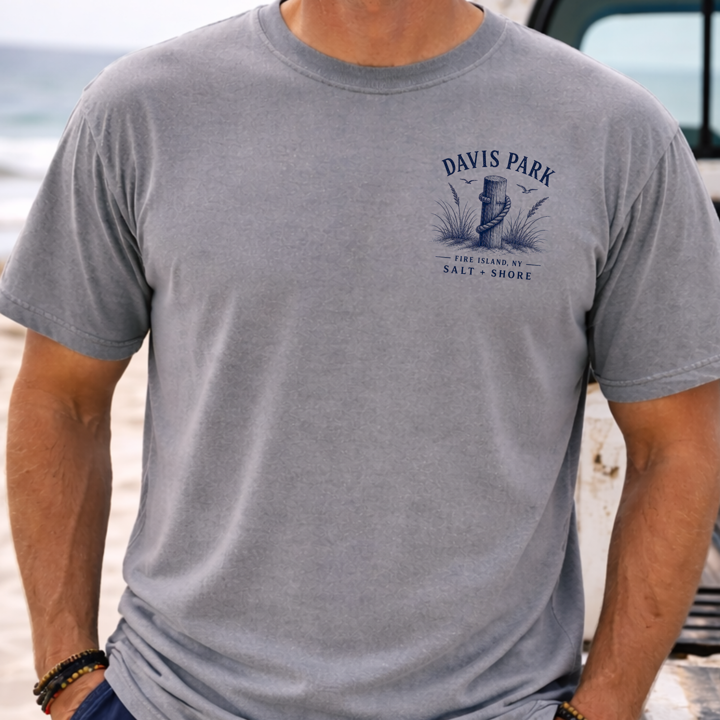 Davis Park Days – Premium Garment-Dyed – Washed Gray | Salt + Shore