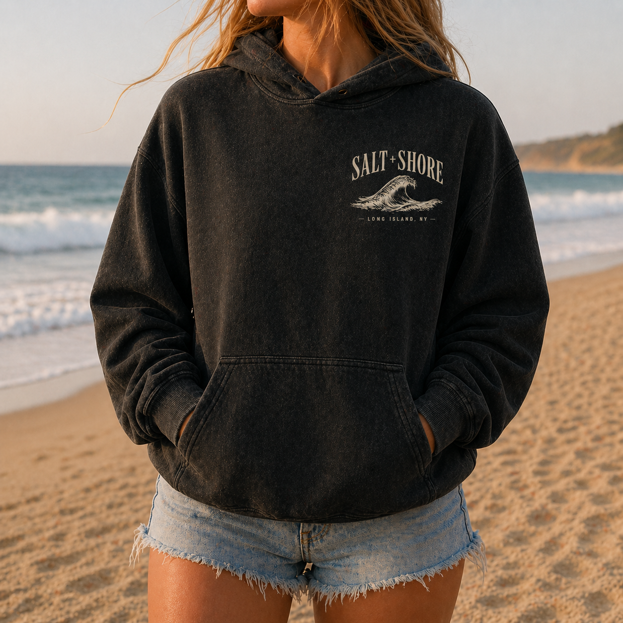 Long Island Wayfinder – Premium Garment-Dyed – Washed Black | Salt + Shore