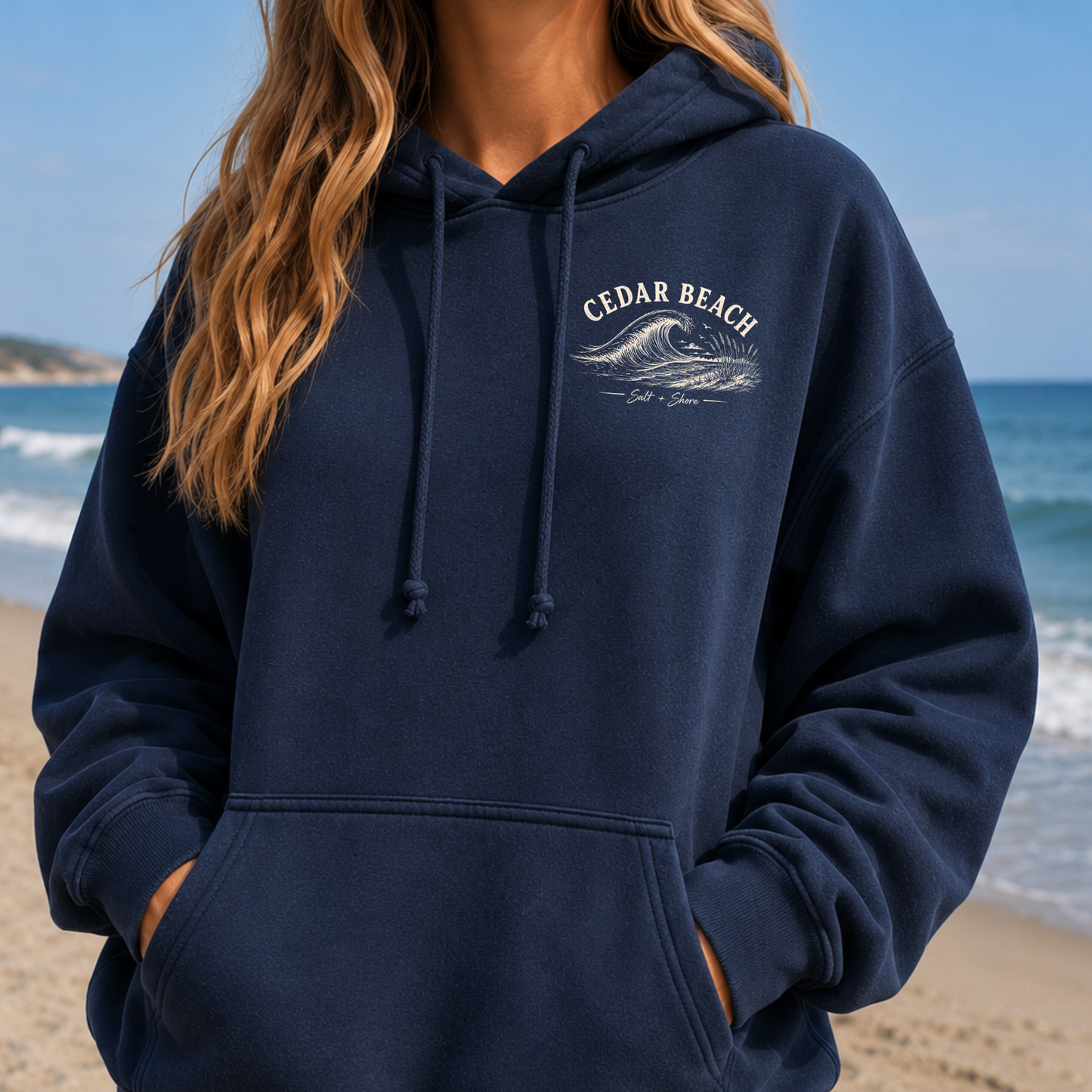Cedar Beach Surf Co. – Premium Garment-Dyed – Washed Navy | Salt + Shore