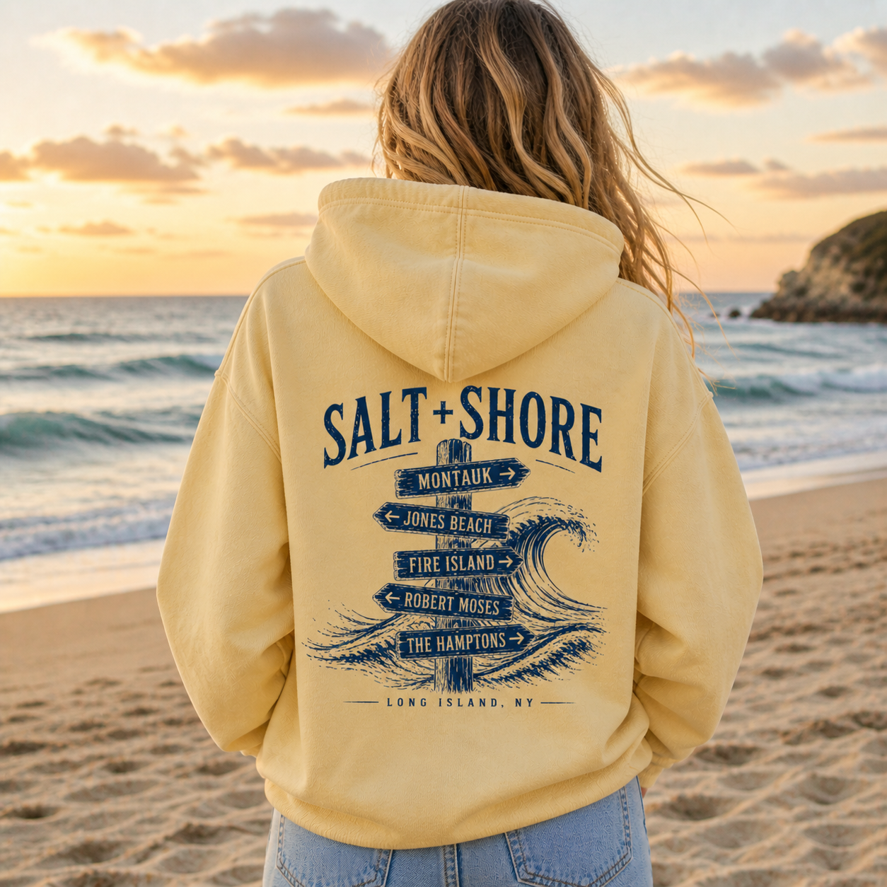 Long Island Wayfinder – Premium Garment-Dyed – Sunwashed Butter | Salt + Shore