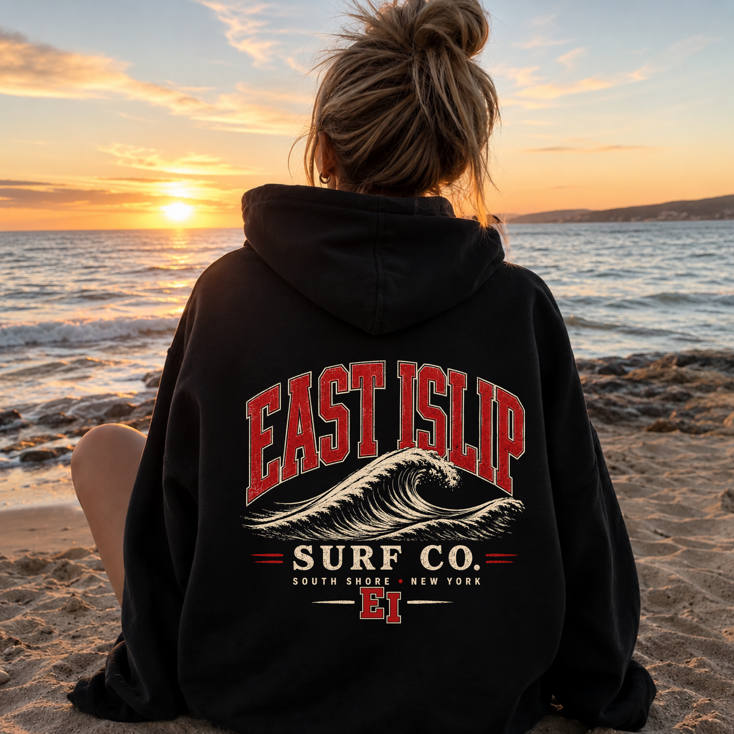 East Islip Surf Co.  – Classic Cotton – Black | East Islip | Salt + Shore