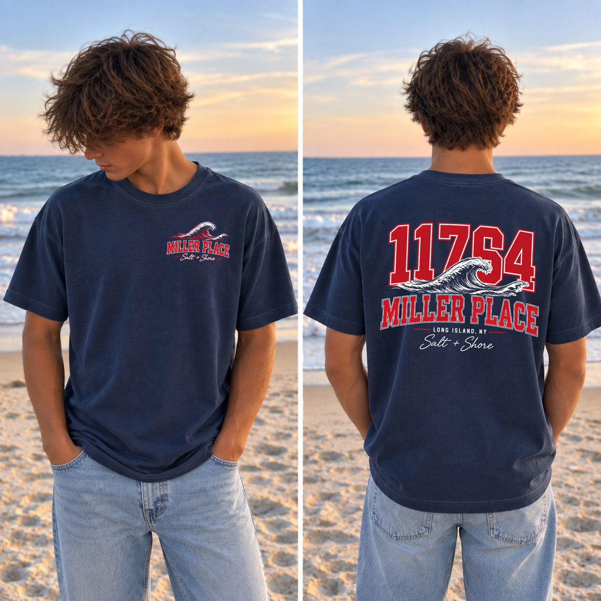 11764 Wave – Classic Cotton – Navy | Miller Place | Salt + Shore