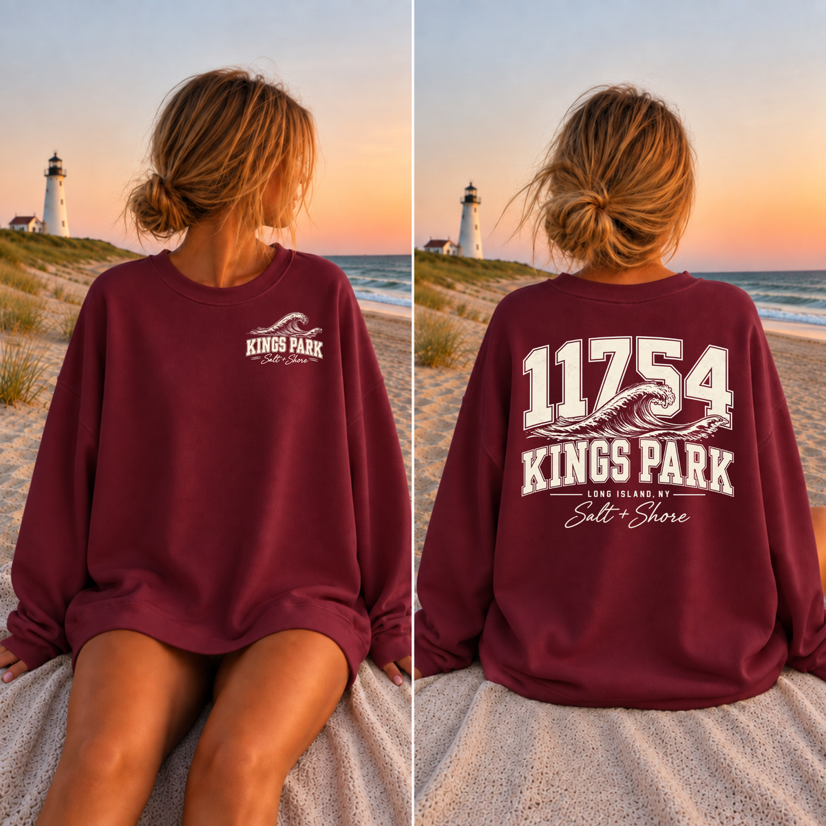 11754 Wave – Premium Garment - Harbor Maroon | Kings Park | Salt + Shore