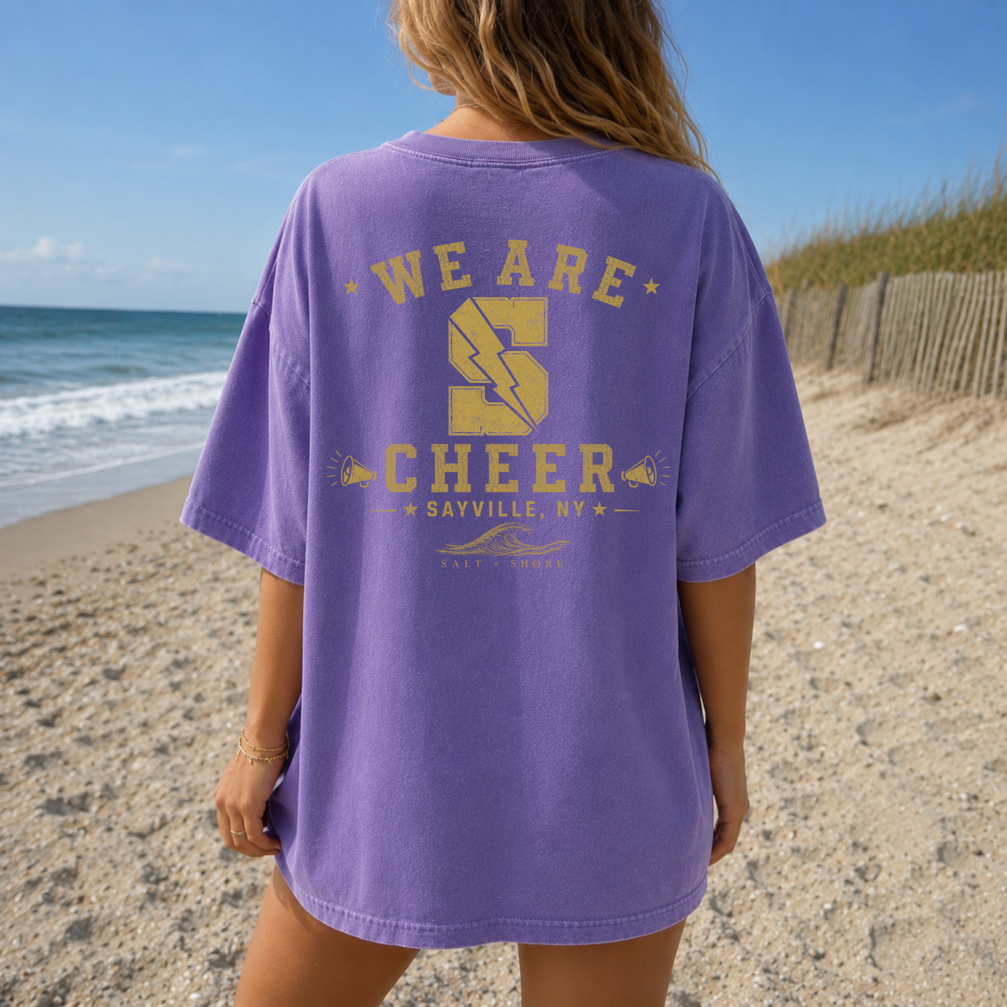 Sayville Cheer Varsity – Premium Garment-Dyed – Purple Tide | Sayville Cheer | Salt + Shore
